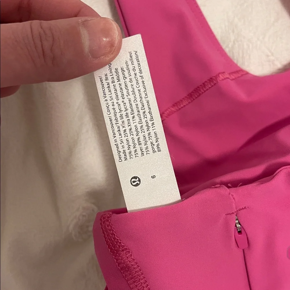 lululemon athletica Pink Racerback High-Support Sports Bra - Picture 5 of 8
